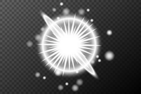 Light effect isolated flare explosion shiny dust line solar flare spark star Stock Illustration