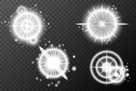 Light effect isolated flare explosion shiny dust line solar flare spark star  Stock Illustration