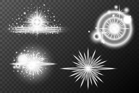 Light effect isolated flare explosion shiny dust line solar flare spark star  Stock Illustration