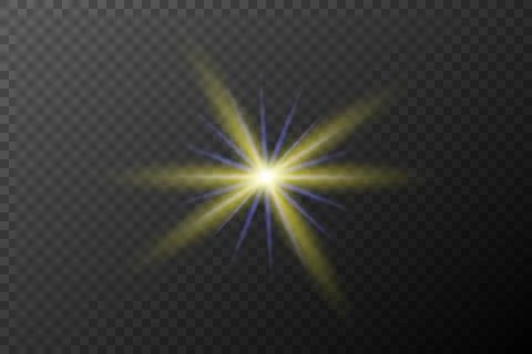 Light effect isolated flare explosion shiny dust line solar flare star spark  Stock Illustration