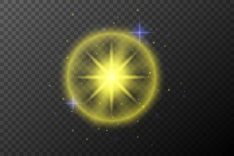 Light effect isolated flare explosion shiny dust line solar flare star spark  Stock Illustration