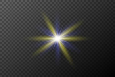 Light effect isolated flare explosion shiny dust line solar flare star spark  Stock Illustration