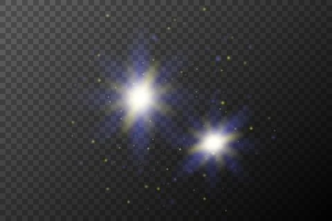 Light effect isolated flare explosion shiny dust line solar flare star spark  Stock Illustration