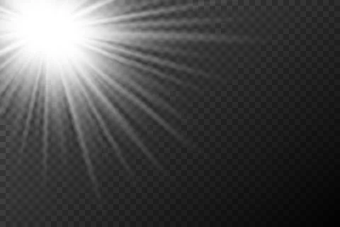 Light effect isolated flare, tire explosion, dust line, solar flare, star spa Stock Illustration