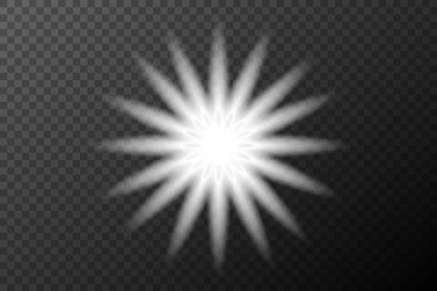 Light effect isolated flare, tire explosion, dust line, solar flare, star spa Stock Illustration