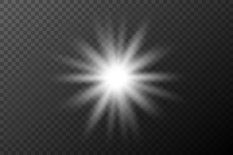 Light effect isolated flare, tire explosion, dust line, solar flare, star spa Stock Illustration