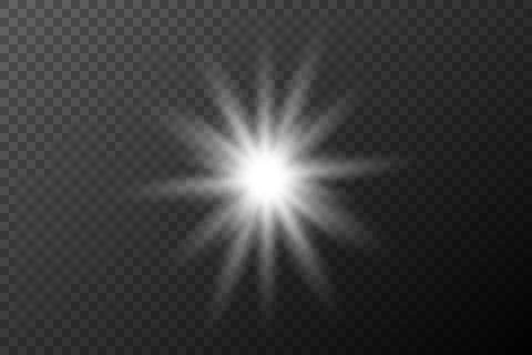 Light effect isolated flare, tire explosion, dust line, solar flare, star spa Stock Illustration