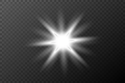 Light effect isolated flare, tire explosion, dust line, solar flare, star spa Stock Illustration