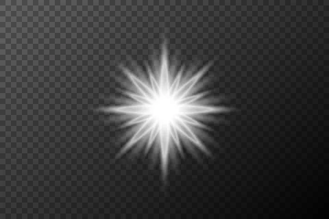 Light effect isolated flare, tire explosion, dust line, solar flare, star spa Stock Illustration