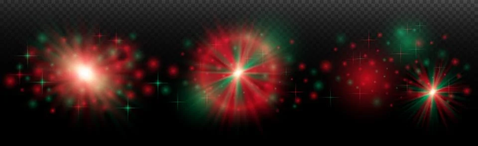 Light effect: isolated flare, tire explosion, dust line, sun flare, star spar Stock Illustration