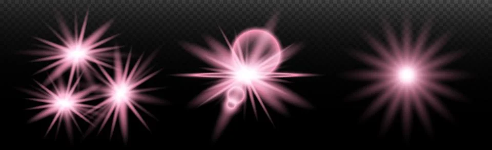 Light effect: isolated flare, tire explosion, dust line, sun flare, star spar Stock Illustration