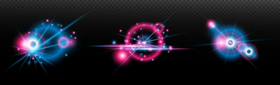 Light effect: isolated flare, tire explosion, dust line, sun flare, star spar Stock Illustration