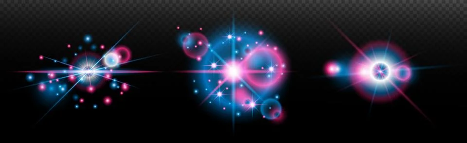 Light effect: isolated flare, tire explosion, dust line, sun flare, star spar Stock Illustration
