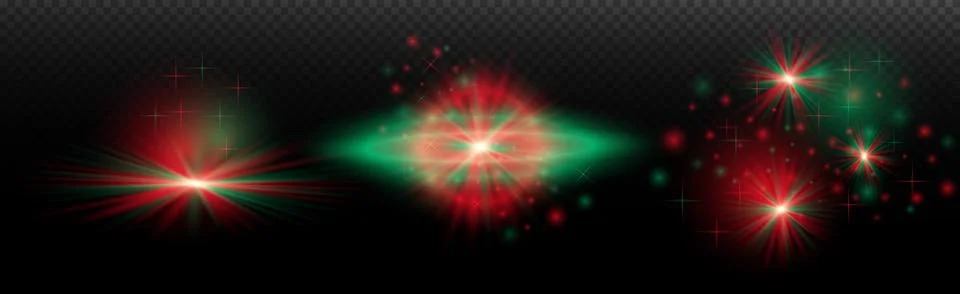 Light effect: isolated flare, tire explosion, dust line, sun flare, star spar Stock Illustration