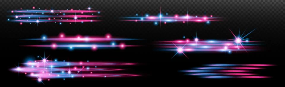 Light effect: isolated flare, tire explosion, dust line, sun flare, star spar Stock Illustration