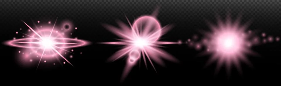 Light effect: isolated flare, tire explosion, dust line, sun flare, star spar Stock Illustration