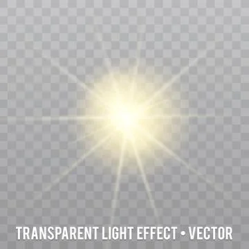 Light effect isolated on transparent Background. Stock Illustration