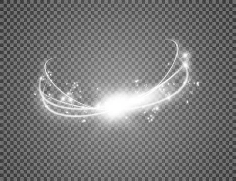 Light effect. magic circle glow. Vector illustration Stock Illustration