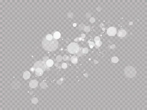 Light effect magic glow silver shine on white transparent background. Vector  Ilustración de archivo
