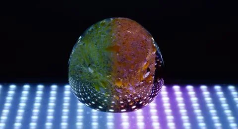 Light effect on a paperweight Foto stock