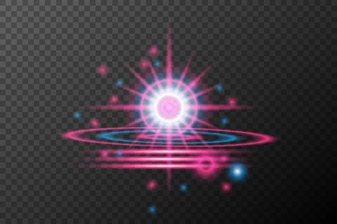 Light effect pink blue isolated flare explosion shiny dust line solar flare s イラスト素材