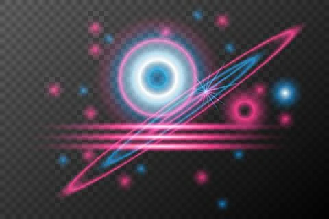 Light effect pink blue isolated flare explosion shiny dust line solar flare s Illustrazione stock