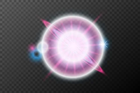 Light effect pink blue isolated flare explosion shiny dust line solar flare s Stock Illustration