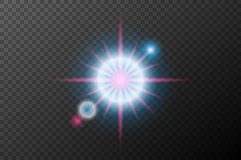 Light effect pink blue isolated flare explosion shiny dust line solar flare s イラスト素材
