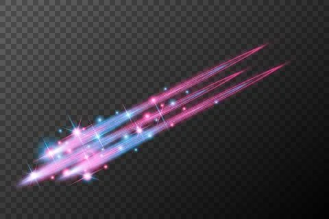 Light effect pink blue isolated flare explosion shiny dust line solar flare s Stock Illustration