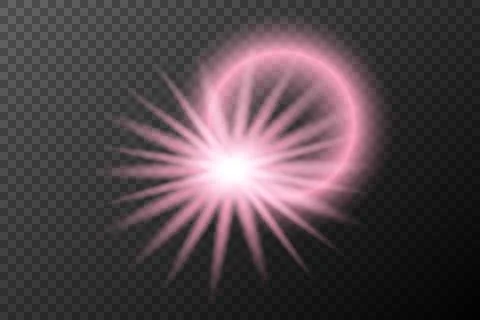 Light effect pink isolated flare explosion shiny dust line solar flare star s 스톡 일러스트