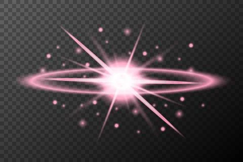 Light effect pink isolated flare explosion shiny dust line solar flare star s Stock Illustration