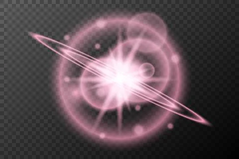 Light effect pink isolated flare explosion shiny dust line solar flare star s イラスト素材