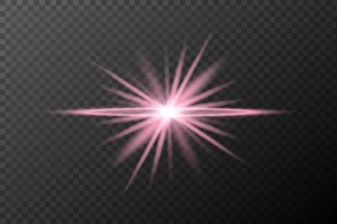 Light effect pink isolated flare explosion shiny dust line solar flare star s イラスト素材