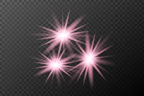 Light effect pink isolated flare explosion shiny dust line solar flare star s Stock Illustration