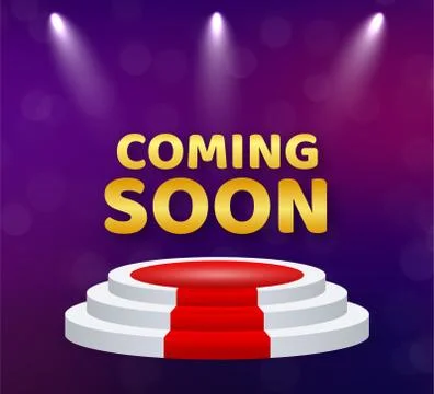 Light effect. Realistic coming soon for banner design. Banner sale poster Illustrazione stock