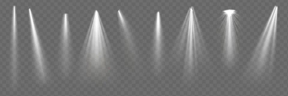 Light effect set. Glow isolated white transparent light effect set, lens fl.. Stock Illustration