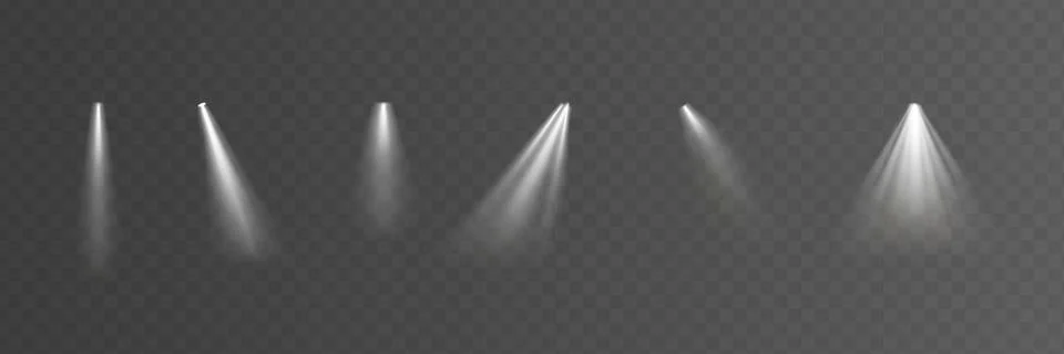 Light effect set. Glow isolated white transparent light effect set, lens flare Stock Illustration