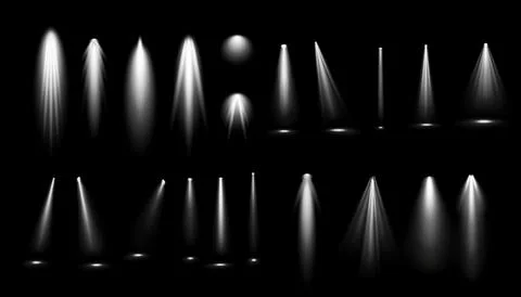 Light effect set. Glow isolated white transparent light effect set, lens flare Stock Illustration