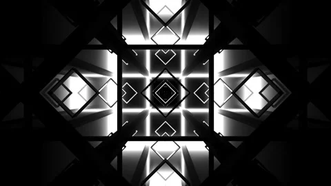 Light effect sinking into a black and white tunnel 스톡 동영상 306045572
