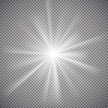 Light effect on transparent background Illustrazione stock