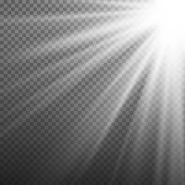Light Effect Vector. Rays Burst Light. Isolated On Transparent Background 스톡 일러스트