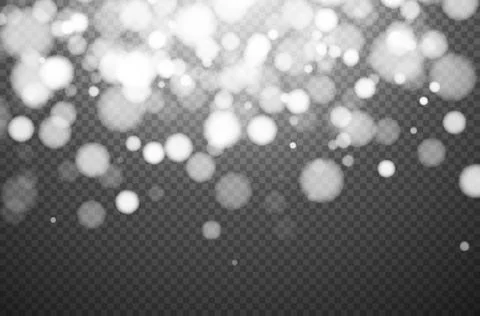 Light effect of white stars and sparks. Sparkling elements on a dark transparent Stock Illustration