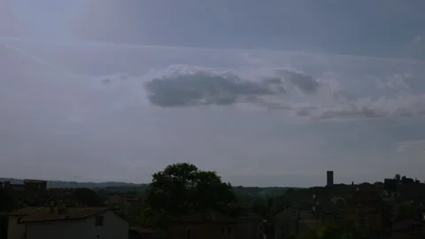 Light effects among floating clouds Stock Footage 285174986