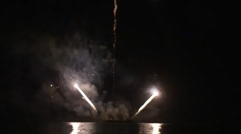 Light Effects and Flashes of Light Fireworks Show With Fire Pyrotechnics Видео 66288435