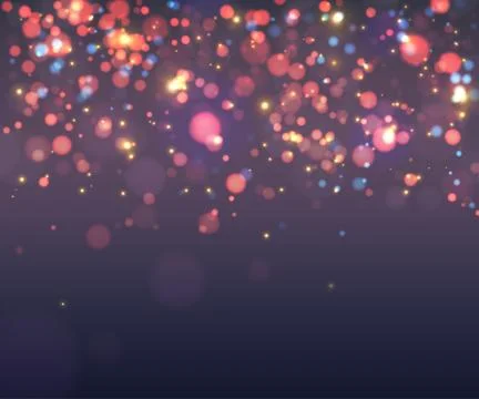 Light effects with bokeh. Abstract background Stock Illustration