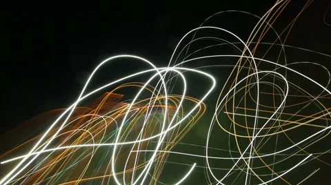 Light effects on long exposure Stock Footage 66007891