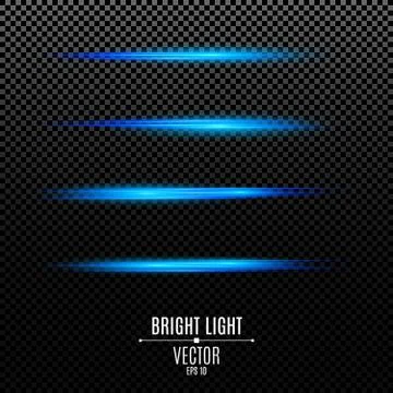 Light effects. Rays of blue color on a transparent background. Footage for ph Stock Illustration