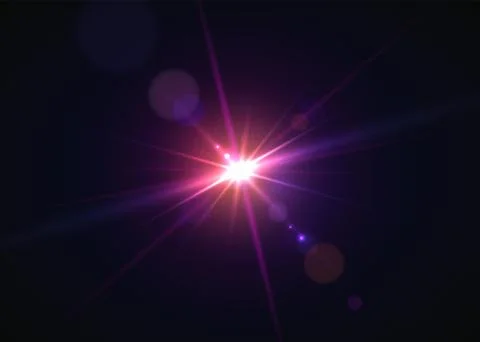 Light effects. Realistic lens flare with bokeh Stock Illustration
