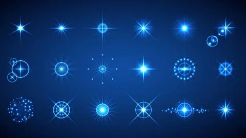 Light effects set Stock Illustration