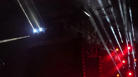 Light effects at a stadium concert stage Video stock 112977784